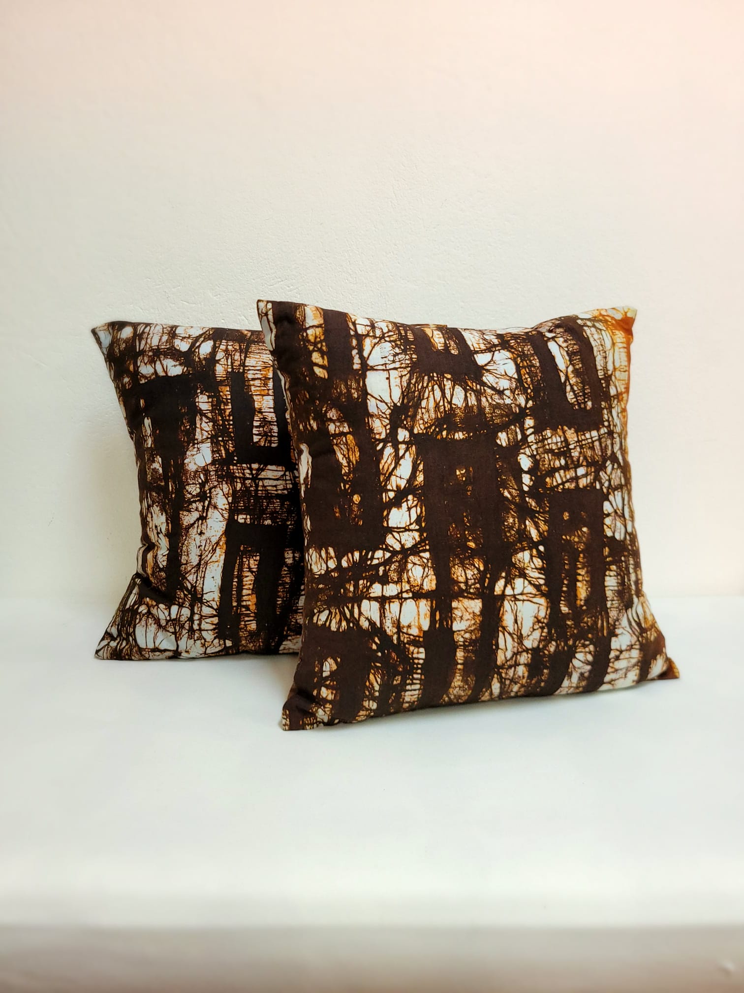 Cotton Batik Cushion Cover 15 x 15 Ayissa Textile Designs