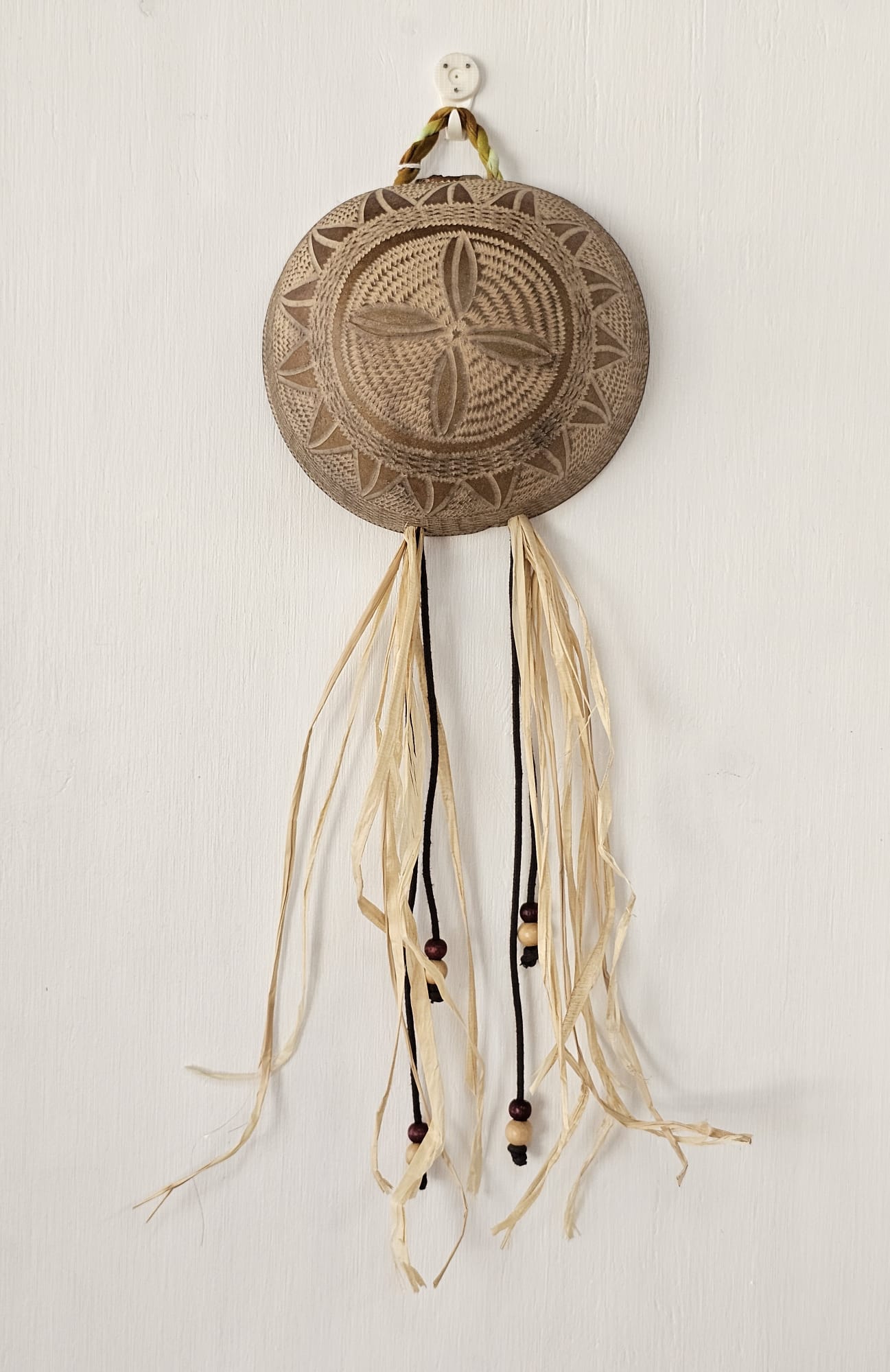 Hand Carved Calabash Hanging w/ Tassels