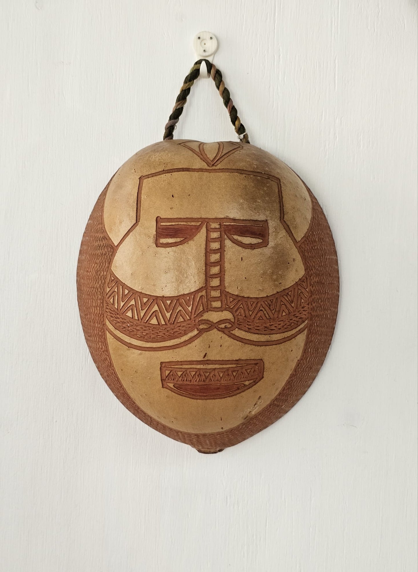 Hand Carved Calabash Hanging Mask