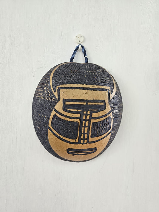 Hand Carved Calabash Hanging Mask