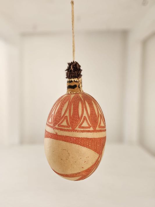 Hand Carved Calabash Mobile Geometric