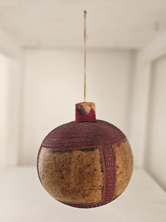 Hand Carved Calabash Mobile Geometric