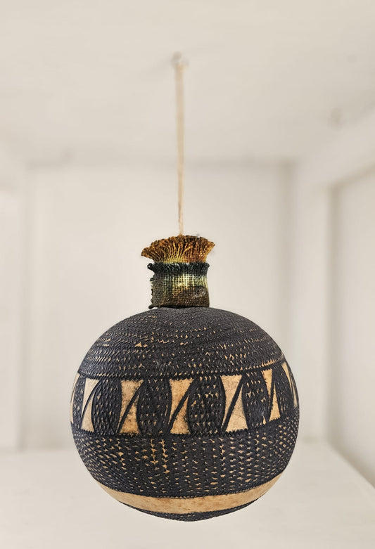 Hand Carved Calabash Mobile Geometric