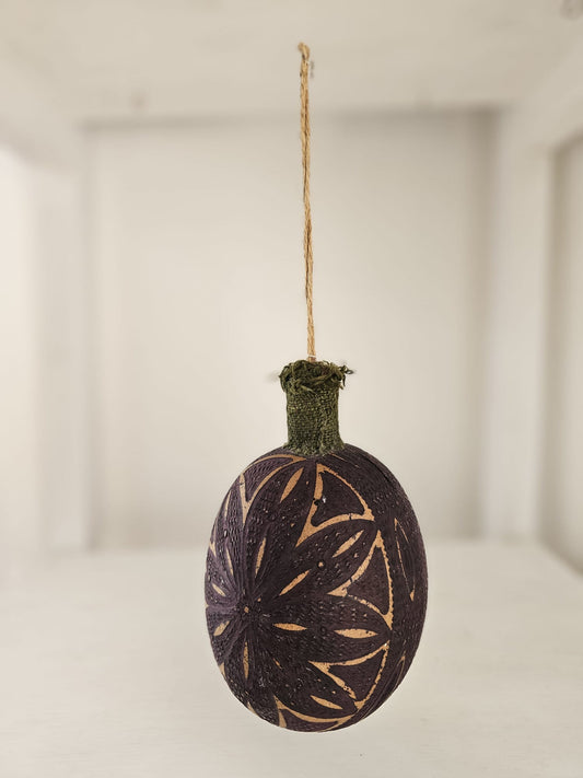 Hand Carved Calabash Mobile Geometric