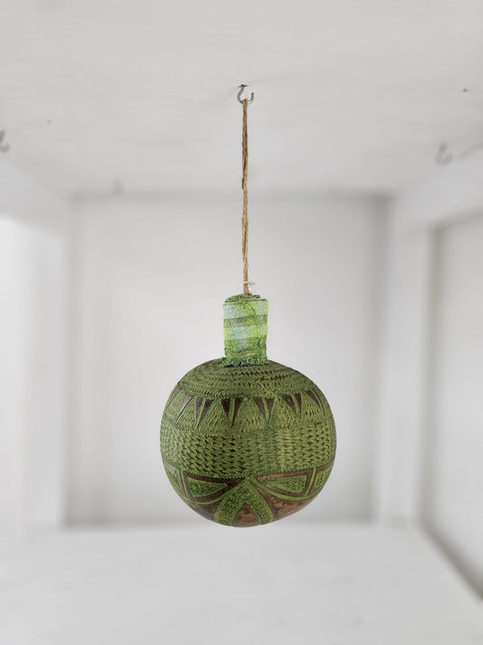 Hand Carved Calabash Mobile Geometric