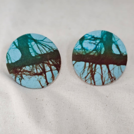 Batik Fabric Earrings