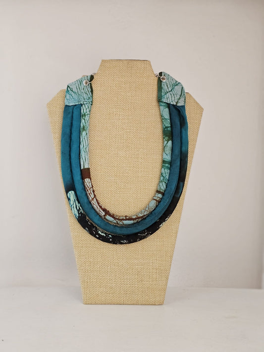 Batik Fabric Necklace