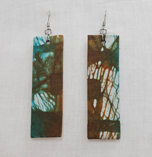 Batik Fabric Earrings