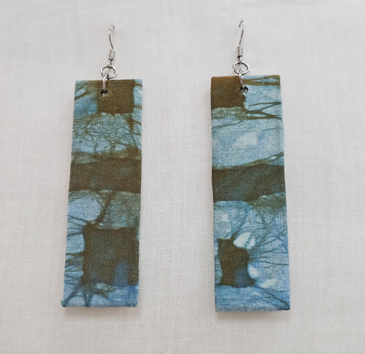 Batik Fabric Earrings