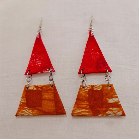 Batik Fabric Earrings