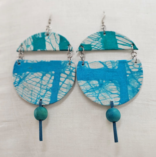 Batik Fabric Earrings