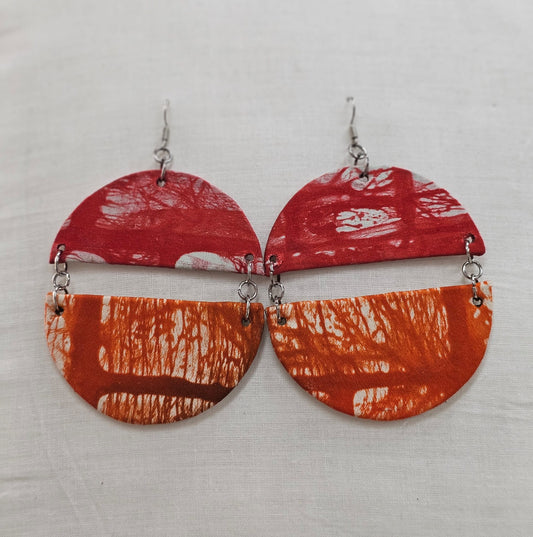 Batik Fabric Earrings