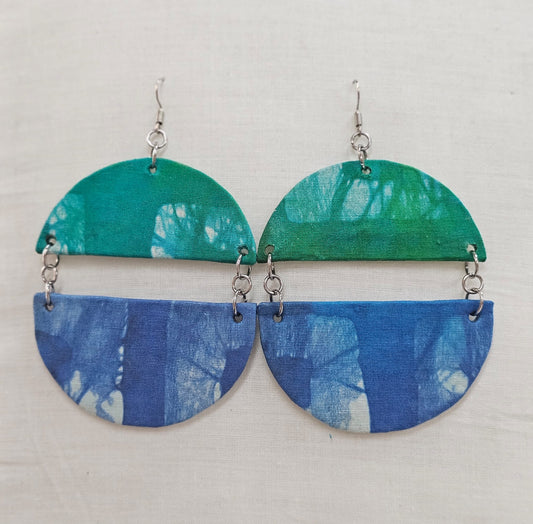 Batik Fabric Earrings