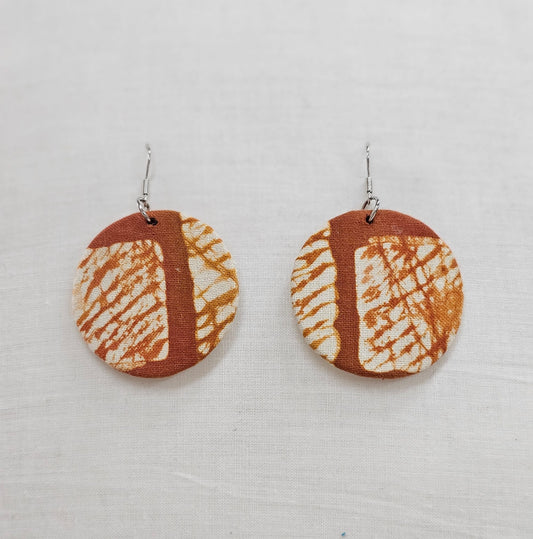 Batik Fabric Earrings