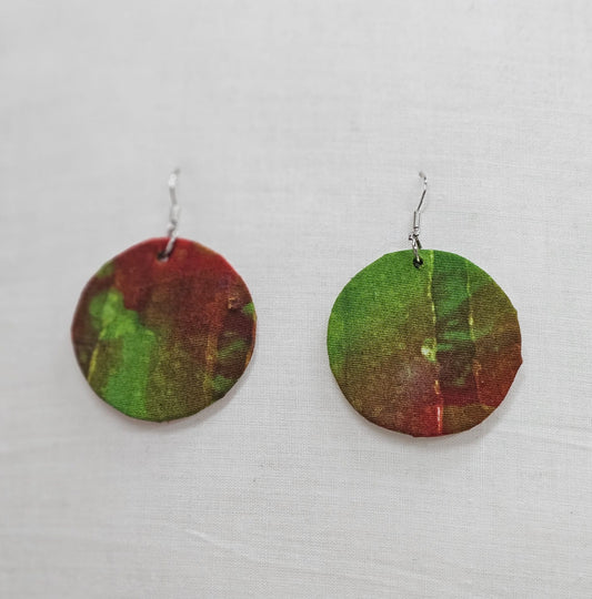 Batik Fabric Earrings