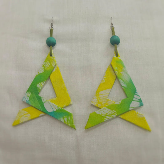 Batik Fabric Earrings