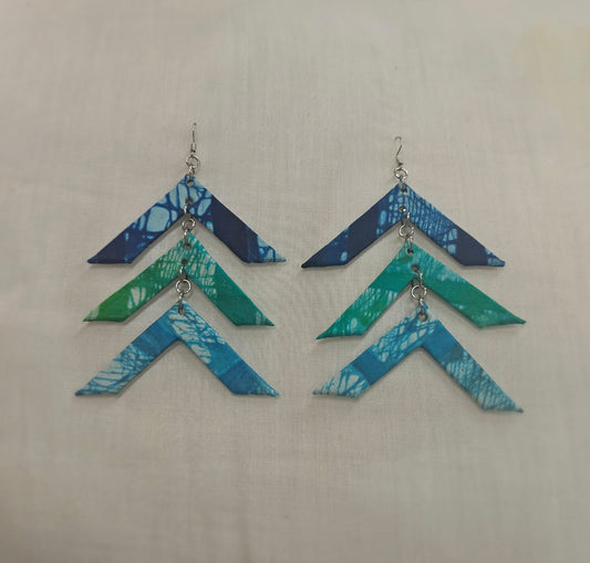 Batik Fabric Earrings