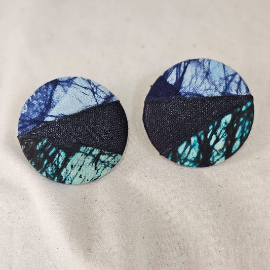 Batik Fabric Earrings