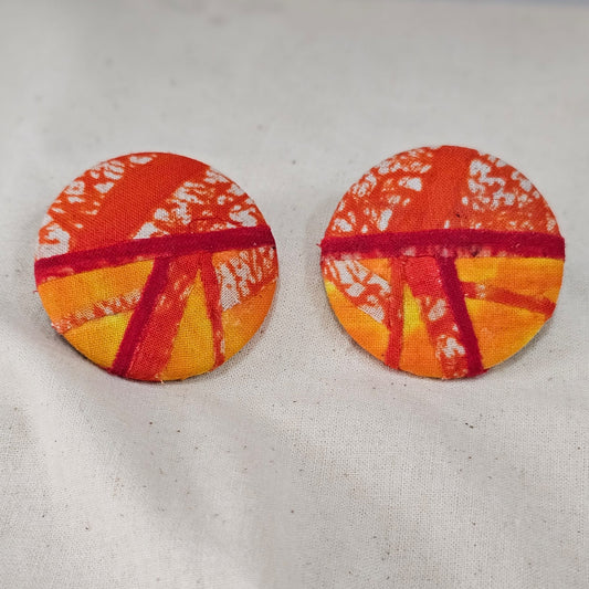 Batik Fabric Earrings