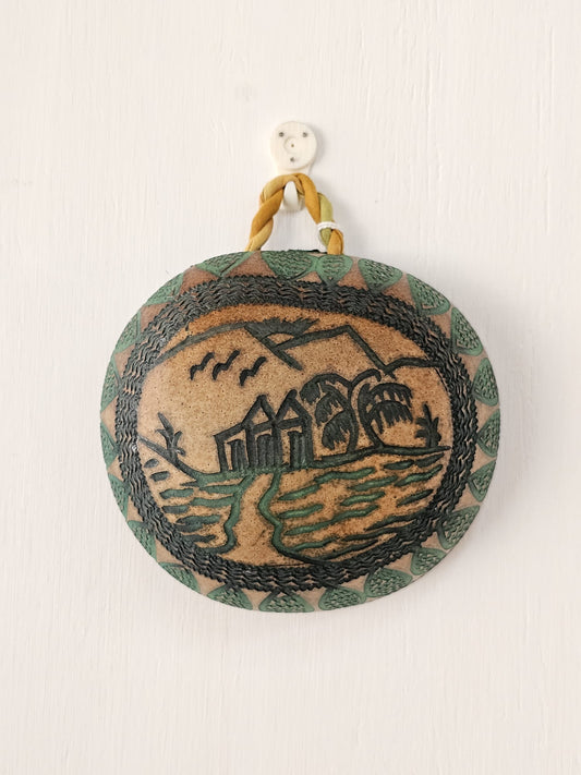 Hand Carved Calabash Hanging Island