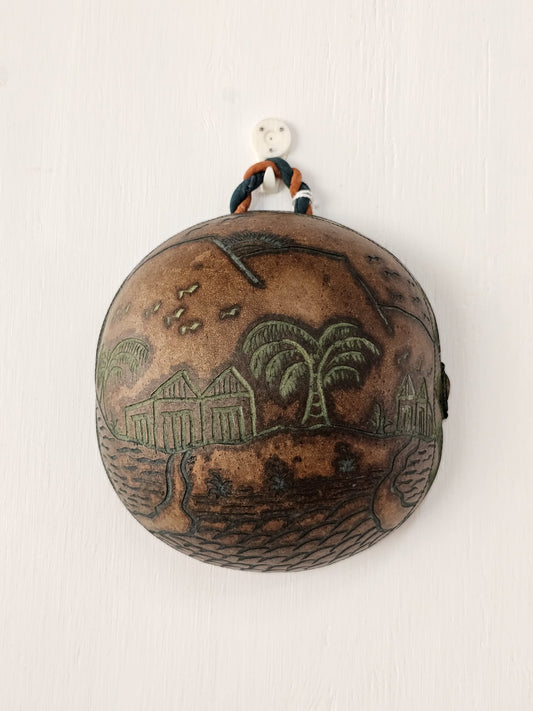 Hand Carved Calabash Hanging Island