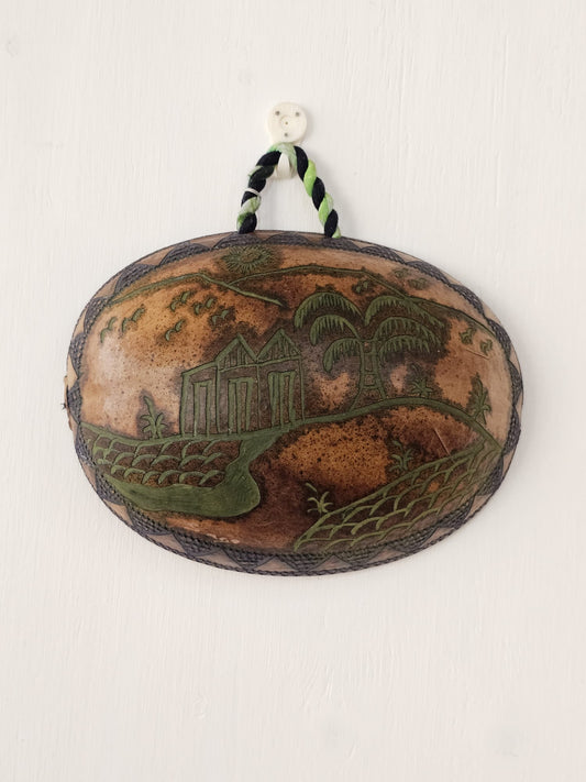 Hand Carved Calabash Hanging Island