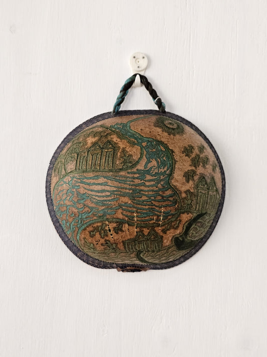 Hand Carved Calabash Hanging Island