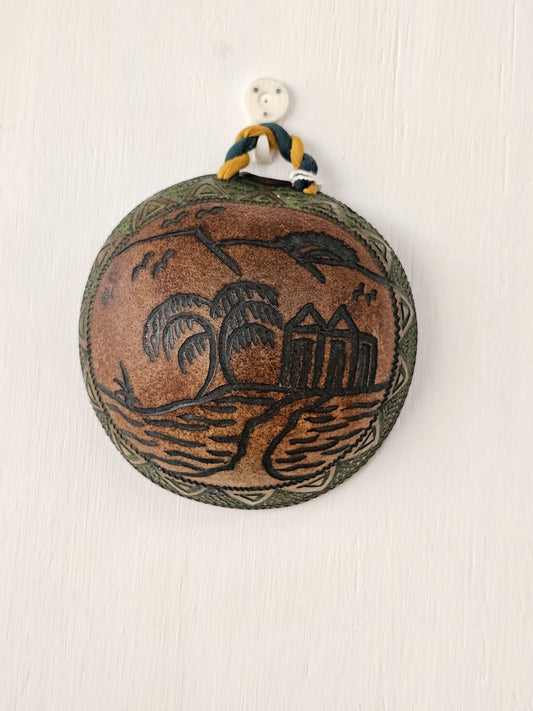 Hand Carved Calabash Hanging Island